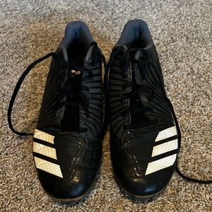 Adidas Black and White baseball Cleats